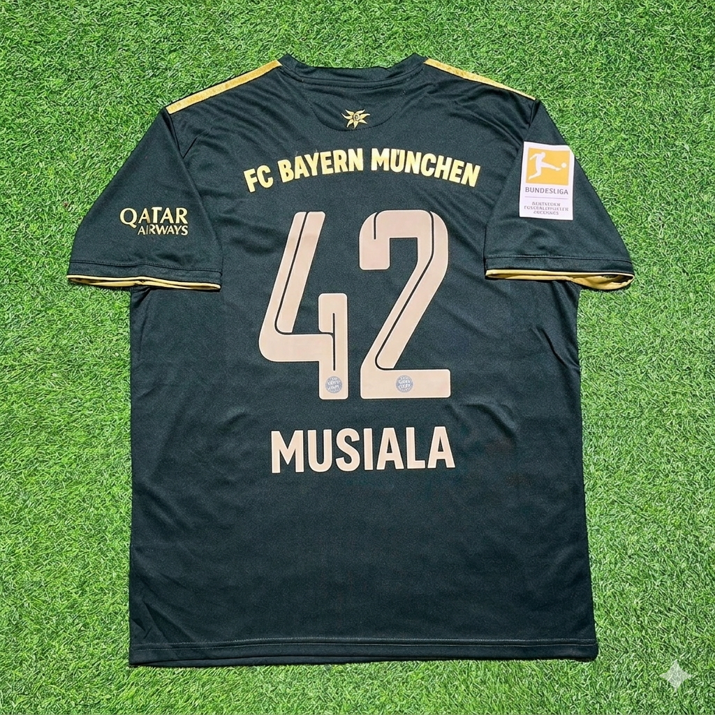 Bayern Munich 2021 2022 Oktoberfest Special Edition Jersey – Jamal Musiala #42 – Back View