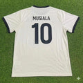 Jamal Musiala Germany 125 Year Special White Football Jersey – Back View