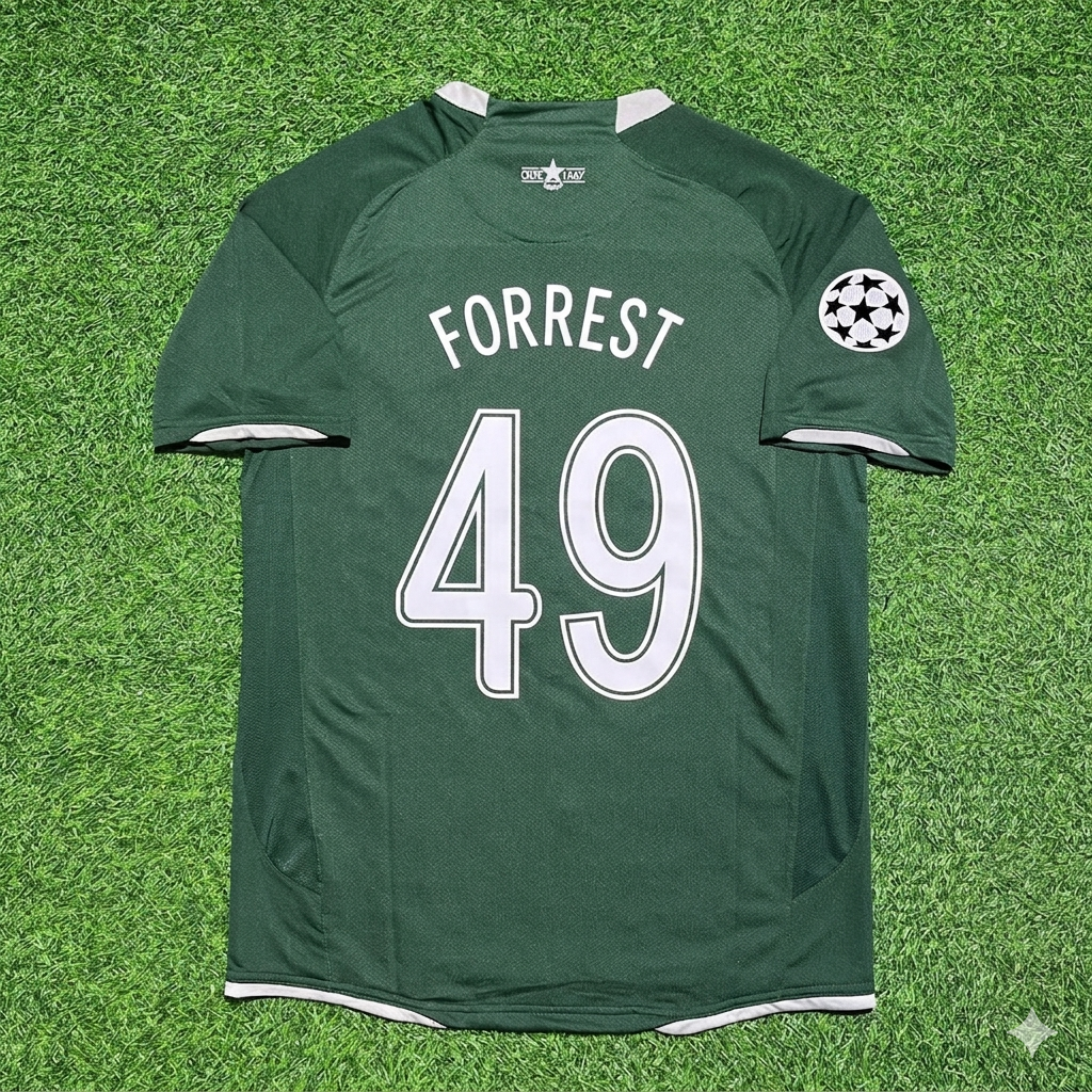 James Forrest #49 Celtic Home Retro Football Jersey – Back View