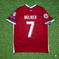 Liverpool 2019 2020 Home Retro Football Jersey – James Milner 7# – Back View