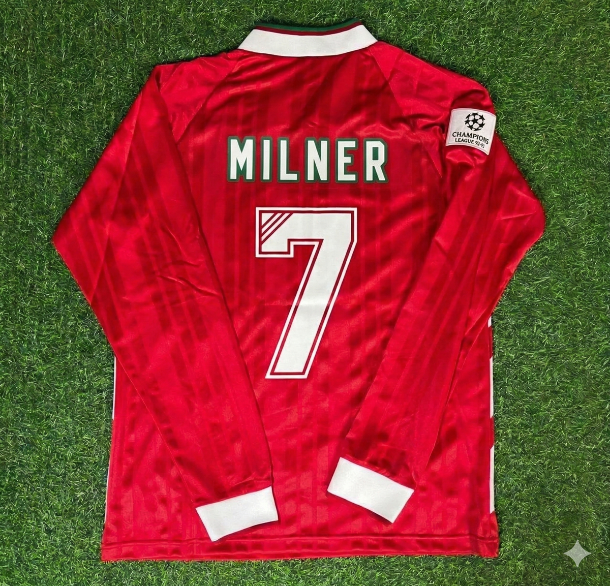 Liverpool Long Sleeve Retro Kit Jersey – James Milner – Back View
