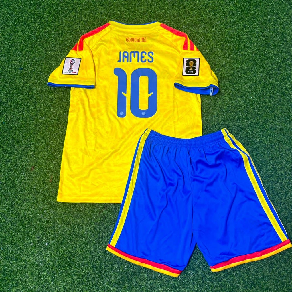 James Rodríguez #10 Kids Colombia 2026 World Cup Football Jersey – Back View