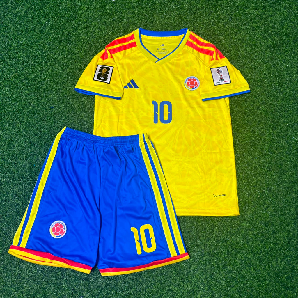 James Rodríguez #10 Kids Colombia 2026 World Cup Football Jersey – Detailed View