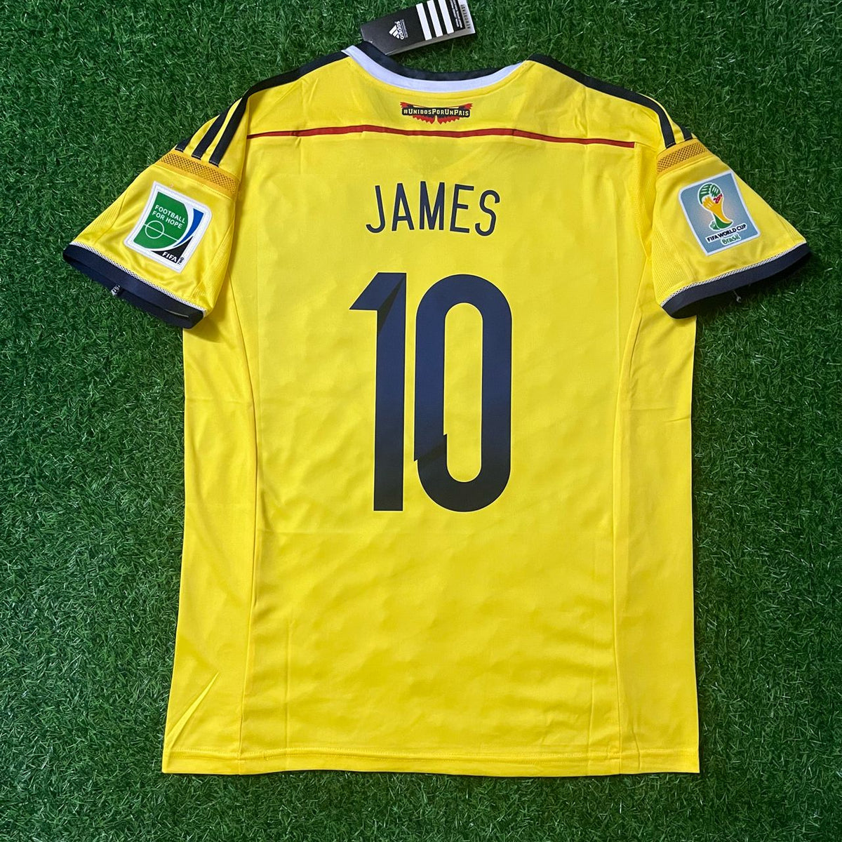 James Rodriguez Colombia 2014 Brazil World Cup Blue Retro Jersey – 7