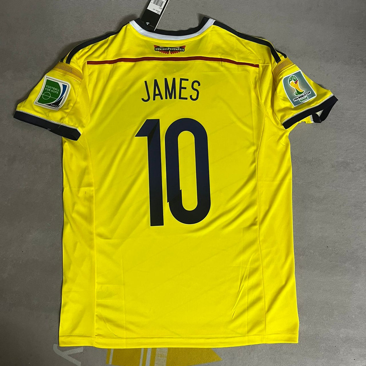James Rodriguez Colombia 2014 Brazil World Cup Blue Retro Jersey – 10