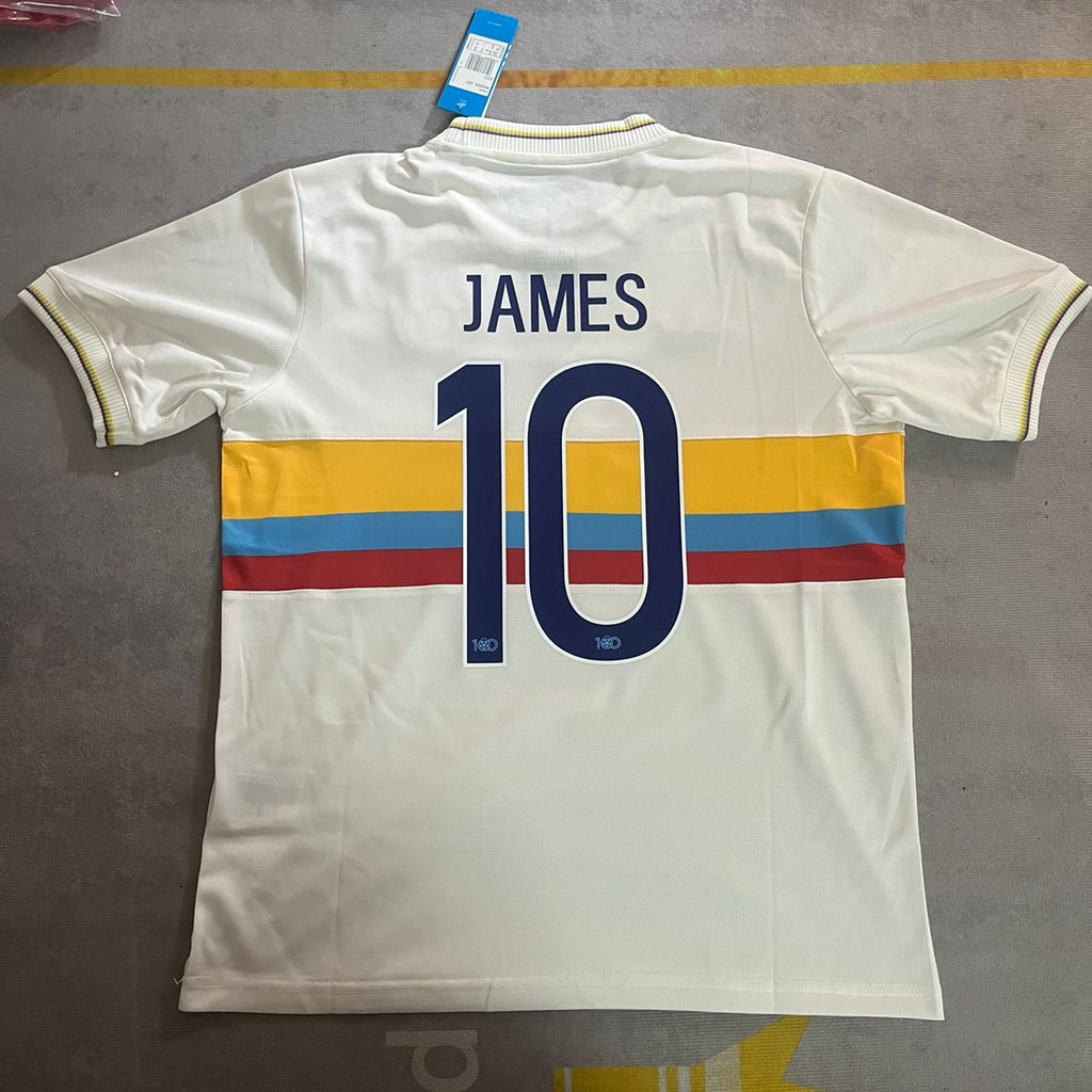 James Rodriguez Colombia White Football Jersey – Detailed View