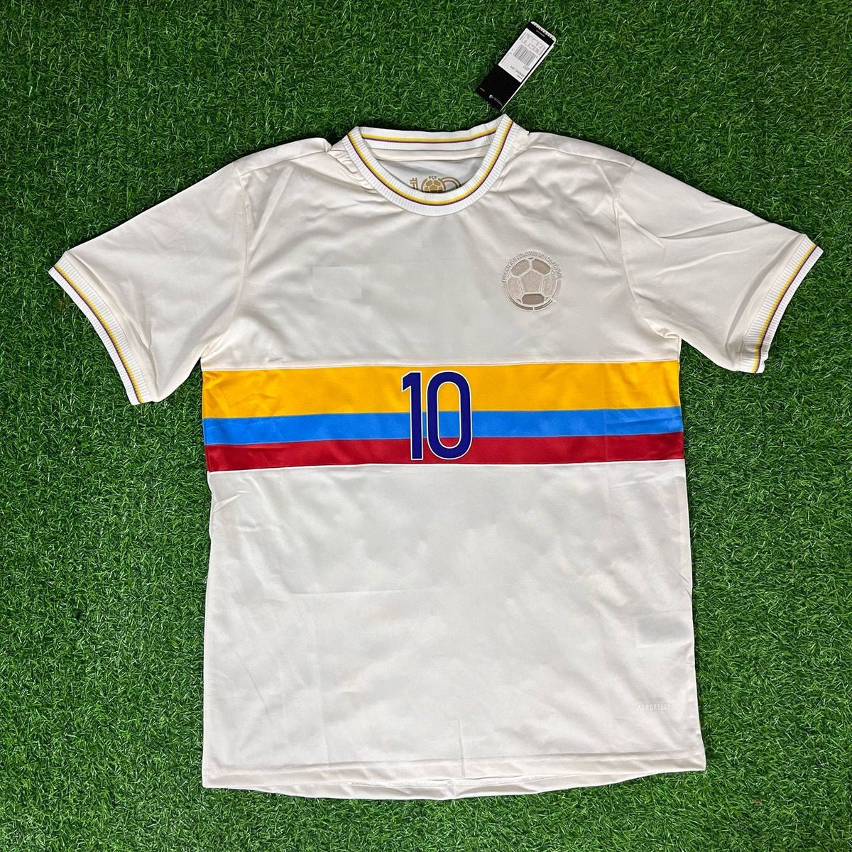James Rodriguez Colombia White Football Jersey – Front View