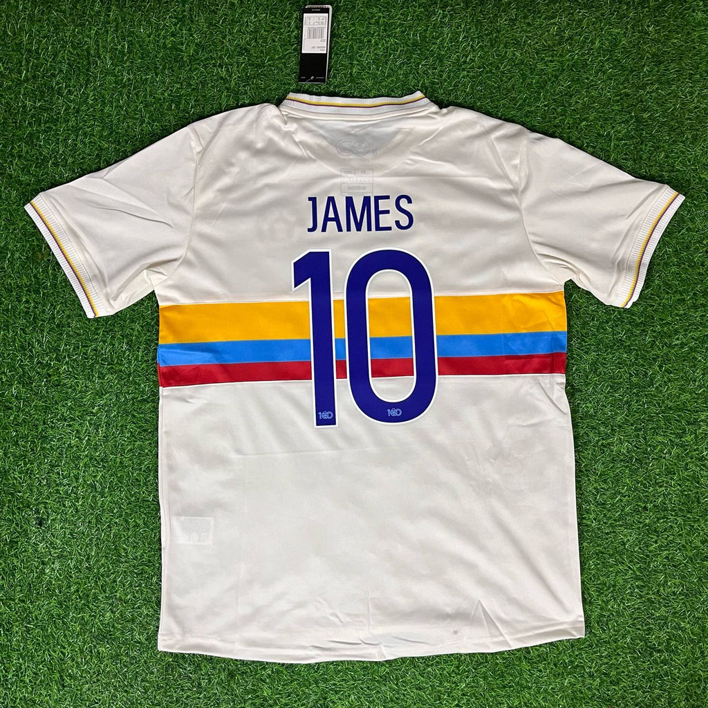 James Rodriguez Colombia White Football Jersey – Back View