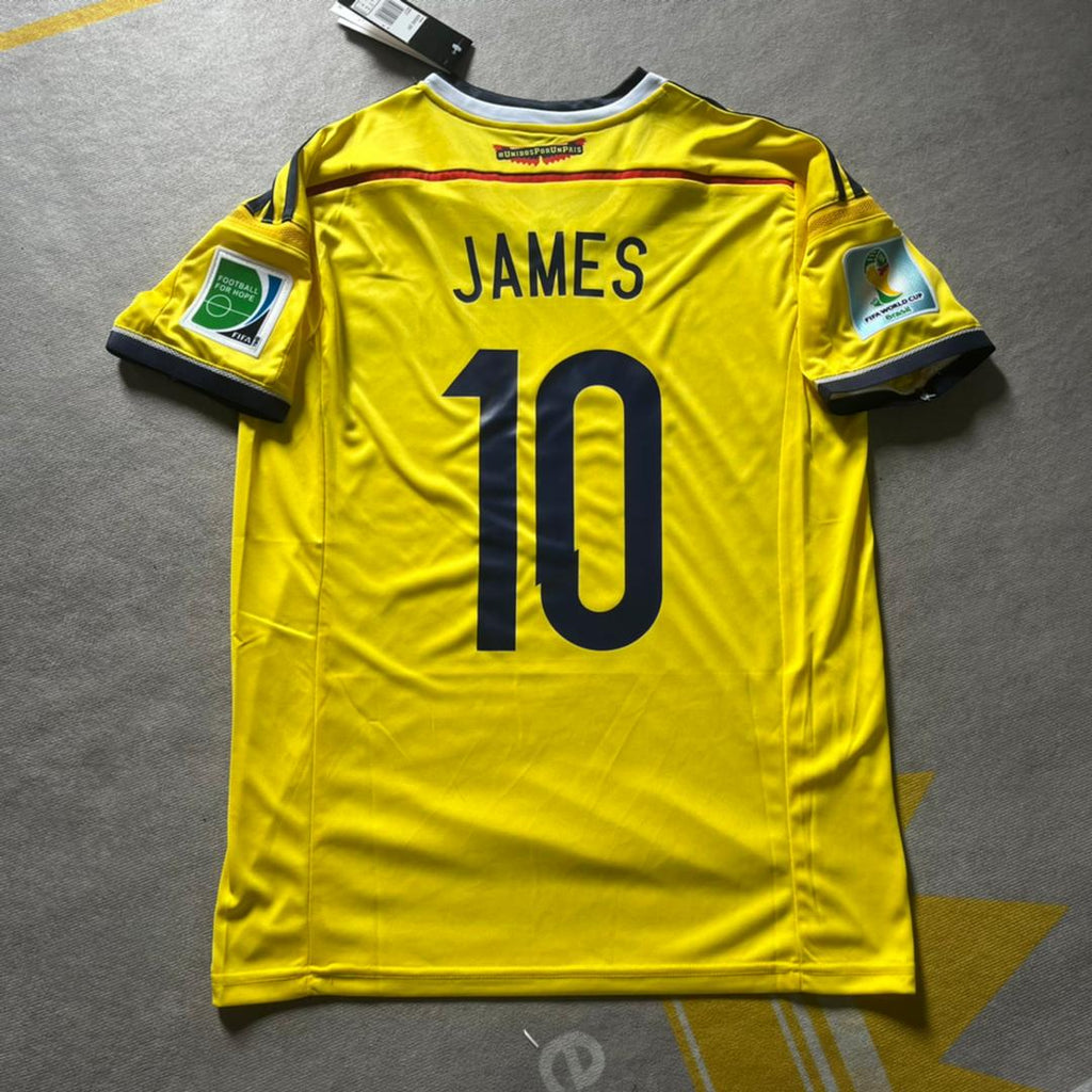 James Rodriguez Colombia 2014 Brazil World Cup Blue Retro Jersey – 9