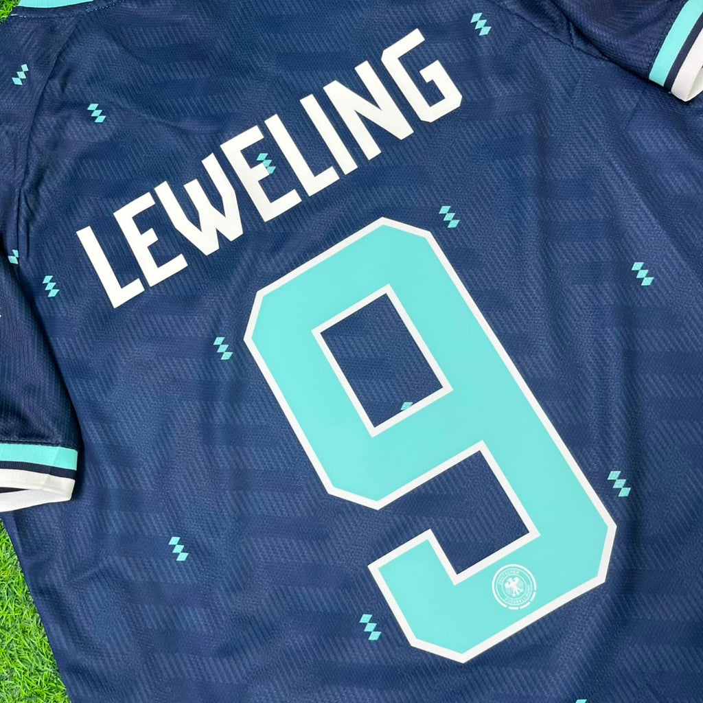 Germany 2026 World Cup Away Blue Football Jersey – Jamie Leweling – Detailed View