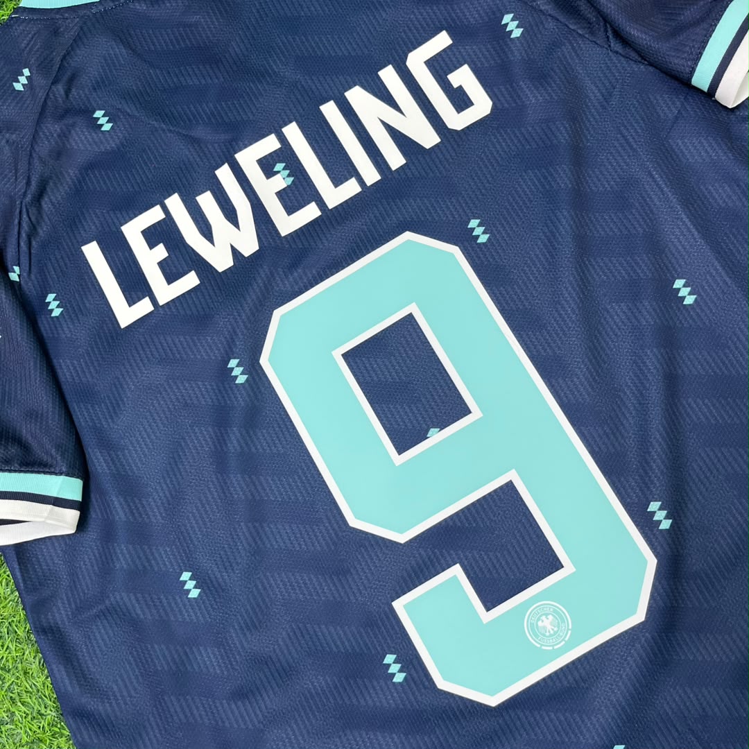 Germany 2026 World Cup Away Blue Football Jersey – Jamie Leweling – Detailed View