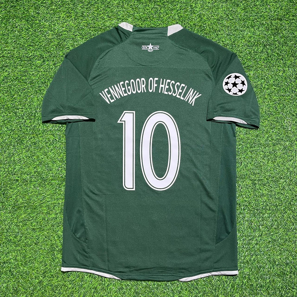 Celtic 2007 2008 Home Retro Jersey – Jan Vennegoor of Hesselink #10 – Back View