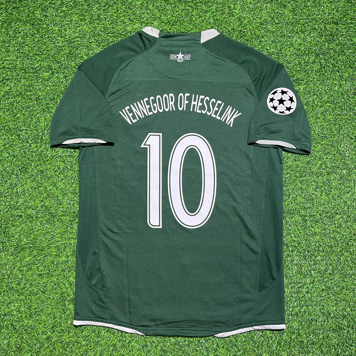 Celtic 2007 2008 Home Retro Jersey – Jan Vennegoor of Hesselink #10 – Back View