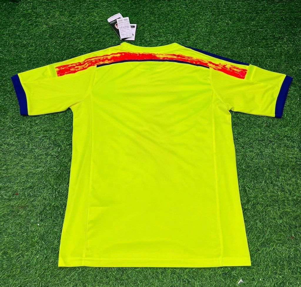 Japan 2014 World Cup Yellow Away Retro Jersey – Back View