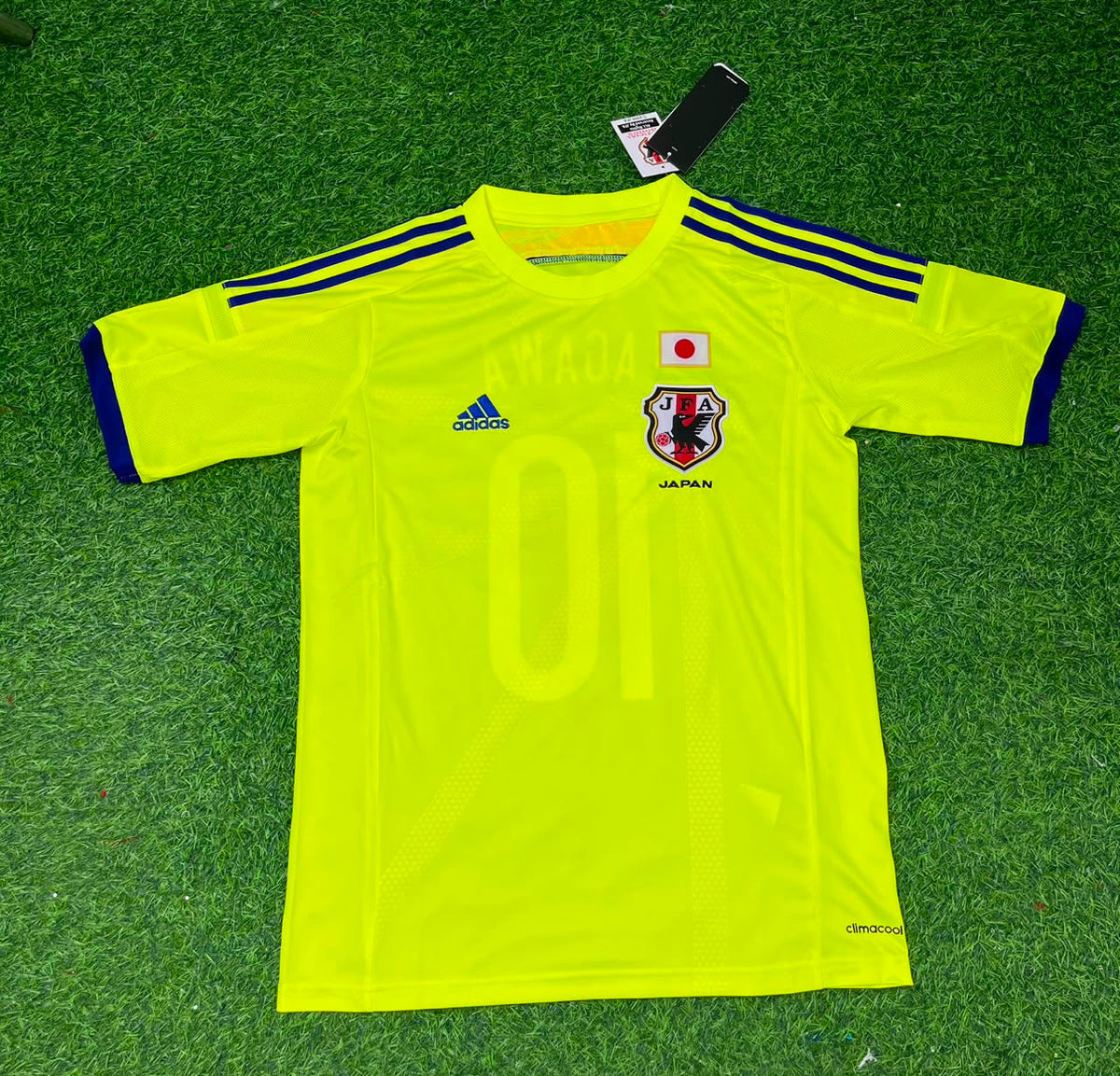 Maya Yoshida Japan 2014 World Cup Yellow Away Retro Jersey – Front View