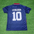 1994/95 Jari Litmanen #10 Ajax Away Retro Football Jersey – Back View