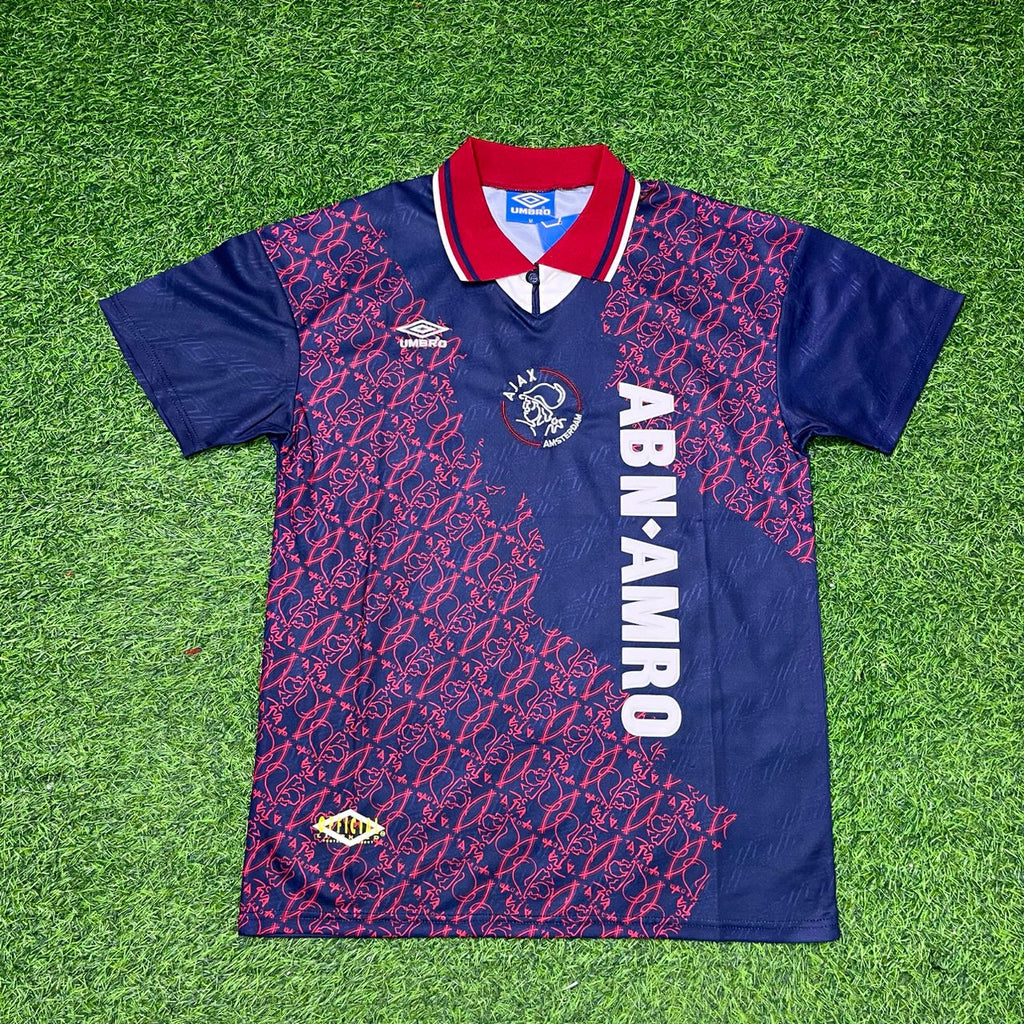 1994/95 Jari Litmanen #10 Ajax Away Retro Football Jersey – Front View