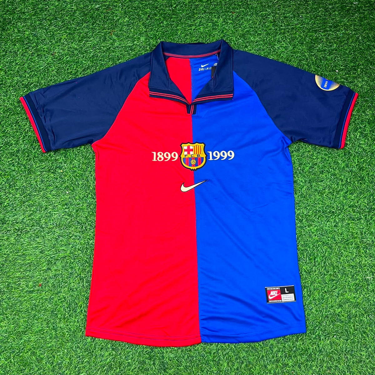 1998/99 Jari Litmanen Barcelona Retro Football Jersey – Front View