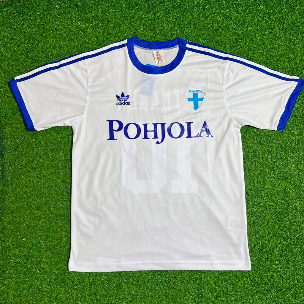 Jari Litmanen Finland Home Retro Football Shirt Jalkapallopaita – Front View