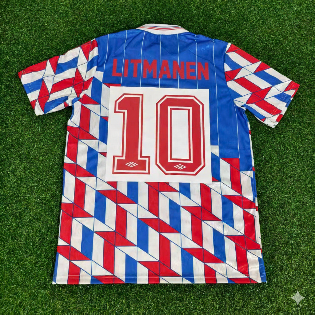 Jari Litmanen Ajax Retro Legend Football Jersey Collection – Back View
