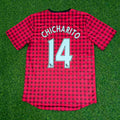 Javier “Chicharito” Hernández Manchester United 2012-2013 Home Red Retro Football Jersey – Back View