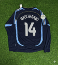 Argentina 2006 World Cup Long Sleeve Retro Football Jersey – Javier Mascherano – Back View