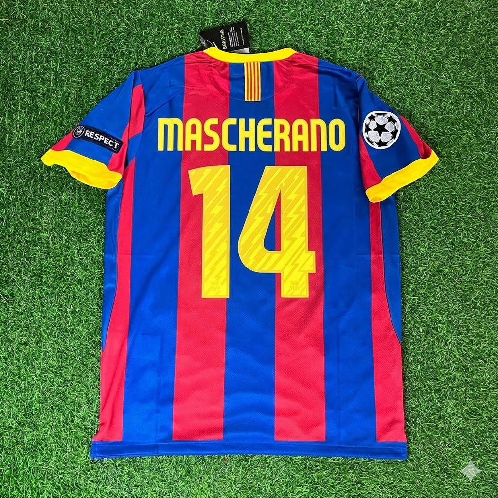 Barcelona 2011 London Final Jersey – Javier Mascherano 14- – Back View