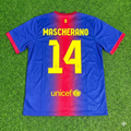 Barcelona 2012/2013 Retro Home Football Jersey – Javier Mascherano – Back View