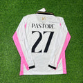 Javier Pastore Palermo Retro Long Sleeve Football Jersey – Back View
