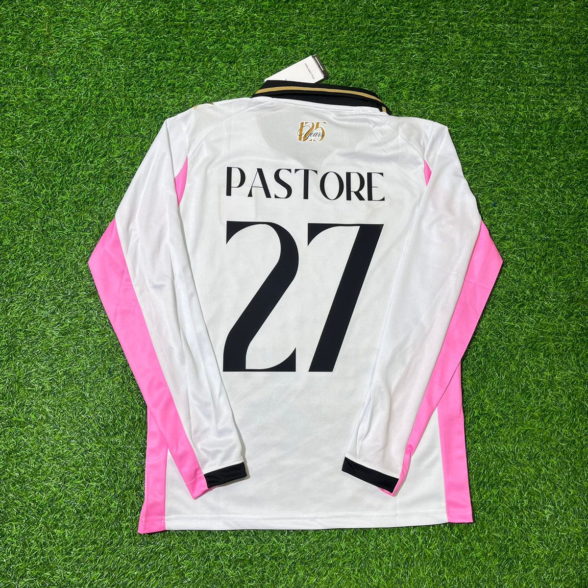 Javier Pastore Palermo Retro Long Sleeve Football Jersey – Back View