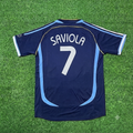 Javier Saviola #7 Argentina 2006 World Cup Dark Blue Home Retro Football Jersey – Back View