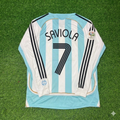 Javier Saviola #7 Argentina 2006 World Cup Retro Long Sleeve Football Jersey – Back View