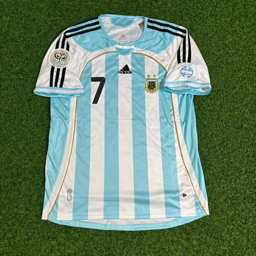 Argentina 2006 World Cup Retro Football Jersey – Javier Saviola – Front View