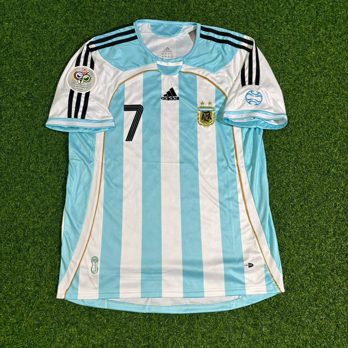 Argentina 2006 World Cup Retro Football Jersey – Javier Saviola – Front View