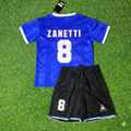 Argentina Blue Kids Retro Football Jersey – Javier Zanetti 8- – Back View