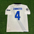 Javier Zanetti #4 Inter 2011/2012 White Away Jersey – Back View
