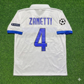 Inter 2009/2010 White Retro Football Jersey – Javier Zanetti – Back View