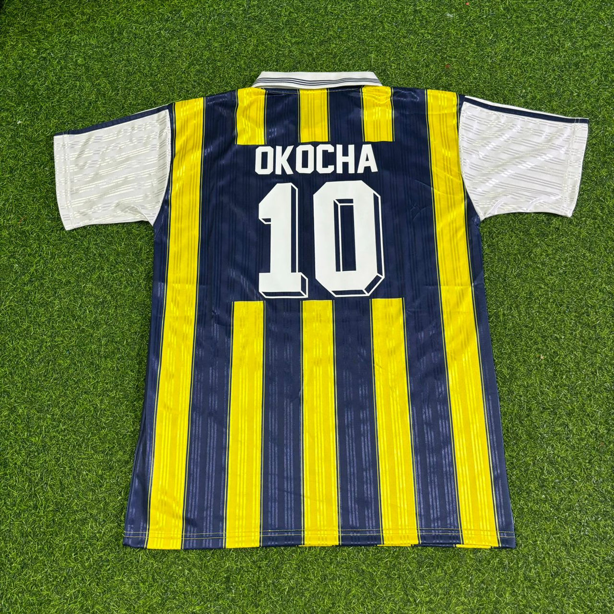 1996/97 Jay Jay Okocha Fenerbahce Retro Football Jersey – Back View