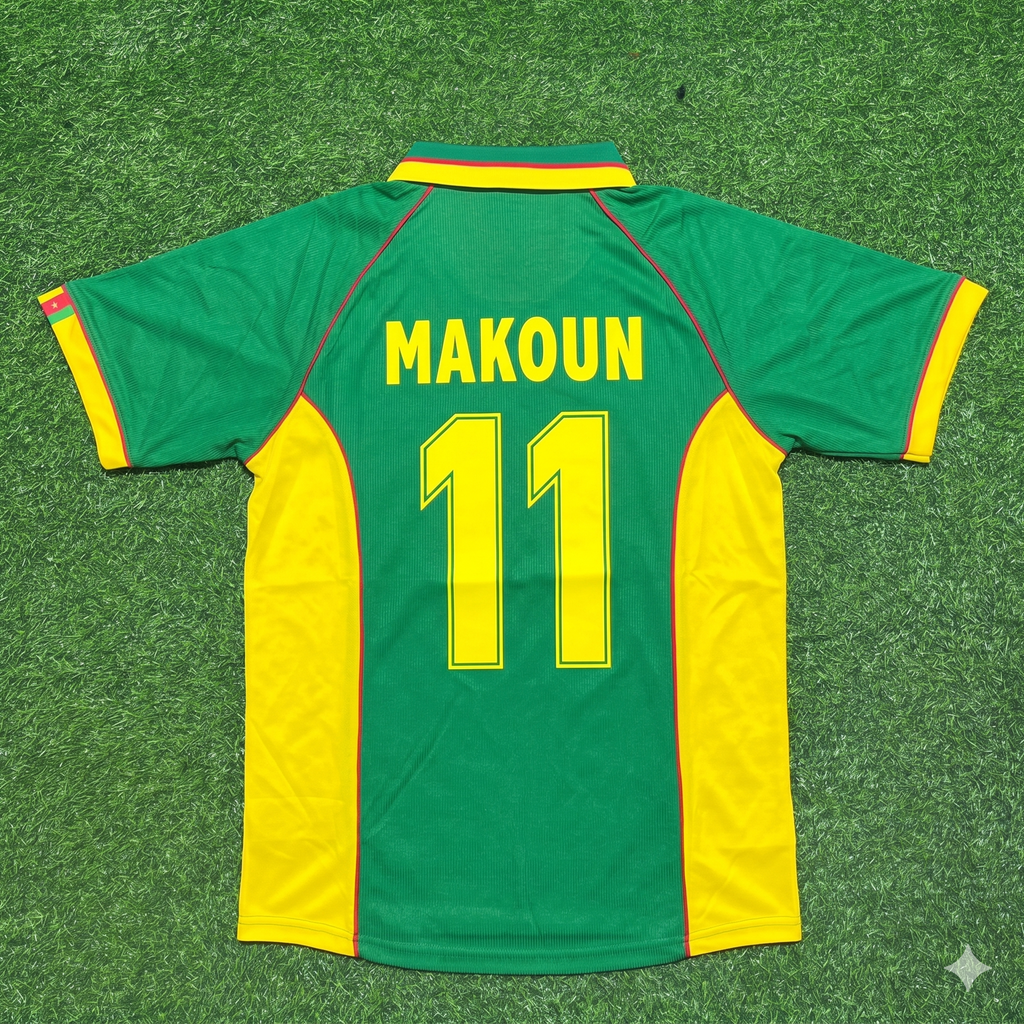 Jean Makoun Cameroon Retro Football Jersey – Back View