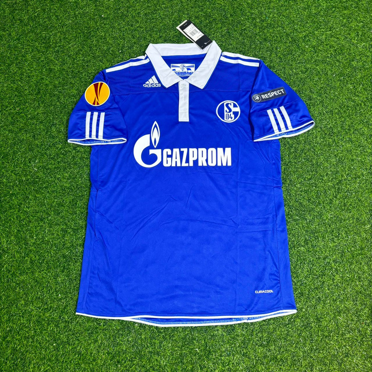 Jefferson Farfan Schalke 04 2011 2012 Retro Football Jersey – Front View
