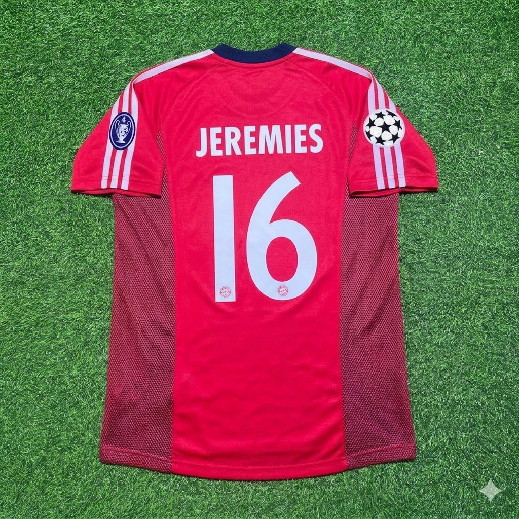 Bayern München 2002/2003 Season Home Red Retro Jersey – Jens Jeremies – Back View