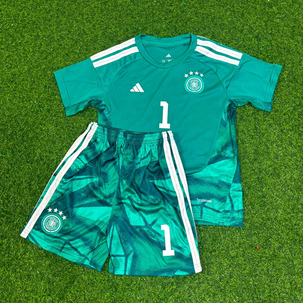Jens Lehmann Germany Retro Goalkeeper Kids Football Jersey – Front View