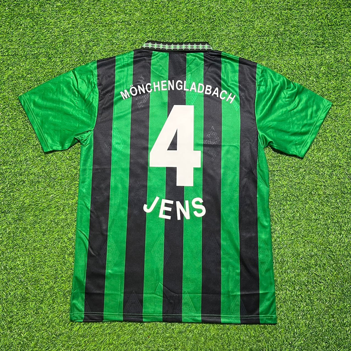 Jens Nowotny #4 Borussia Mönchengladbach 1995 1996 Retro Jersey – Back View
