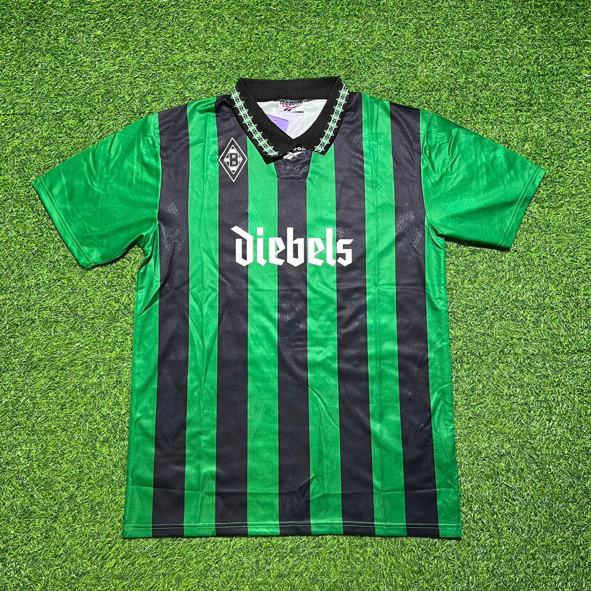 1995 Martin Dahlin #9 Borussia Mönchengladbach 1996 Retro Football Jersey – Front View
