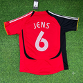 2006 Germany World Cup Jens Nowotny Away Red Black Retro Football Jersey – Back View