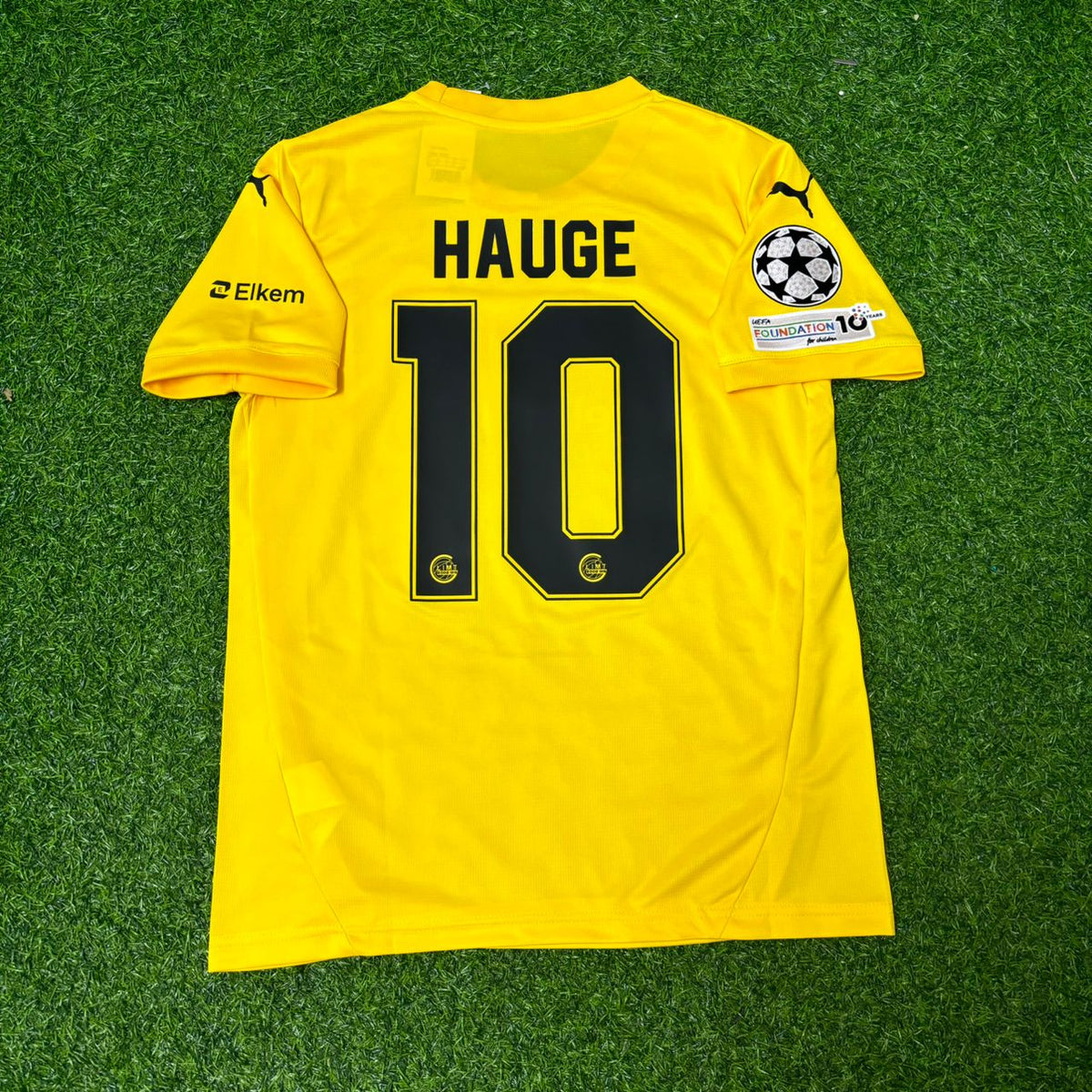 Jens Petter Hauge Bodø/Glimt 2026 Champions League New Season Yellow Football Jersey – Back View