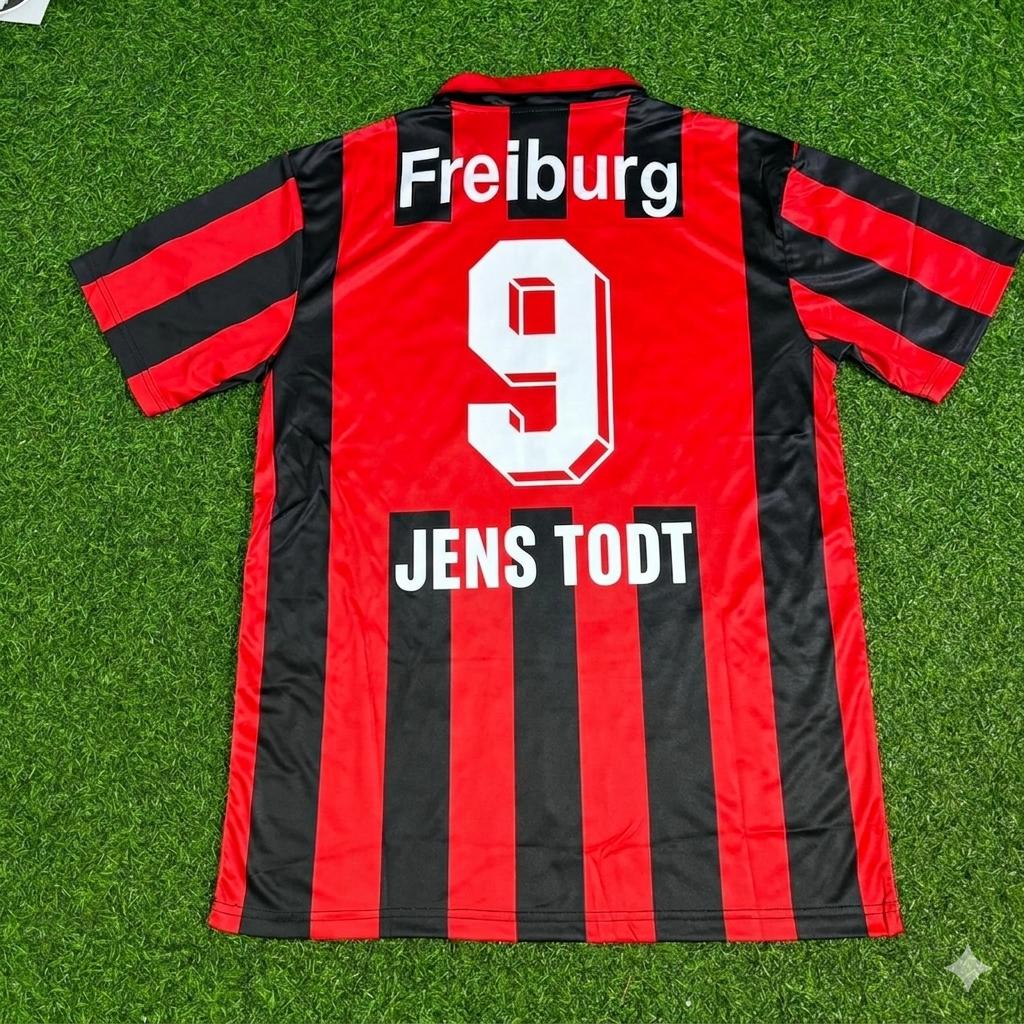 Jens Todt SC Freiburg 1994/95 Retro Football Jersey – Back View