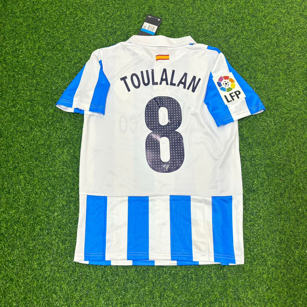 Jeremy Toulalan Málaga CF 2012/13 Retro Home Football Jersey – Back View