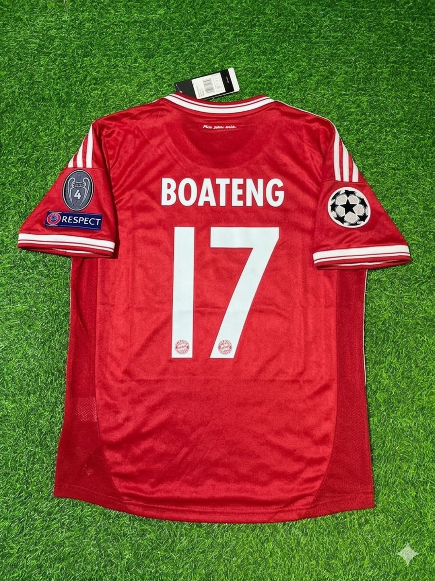 2013 Jérôme Boateng 17- Bayern Munich Champions League Wembley Final Football Jersey – Back View