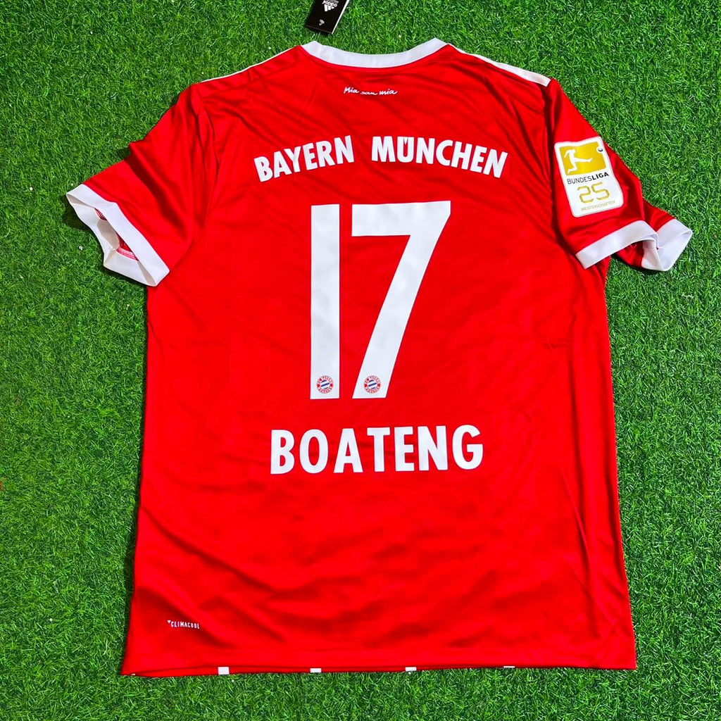 Bayern Munich 2017-2018 Retro Home Jersey – Jerome Boateng – Back View